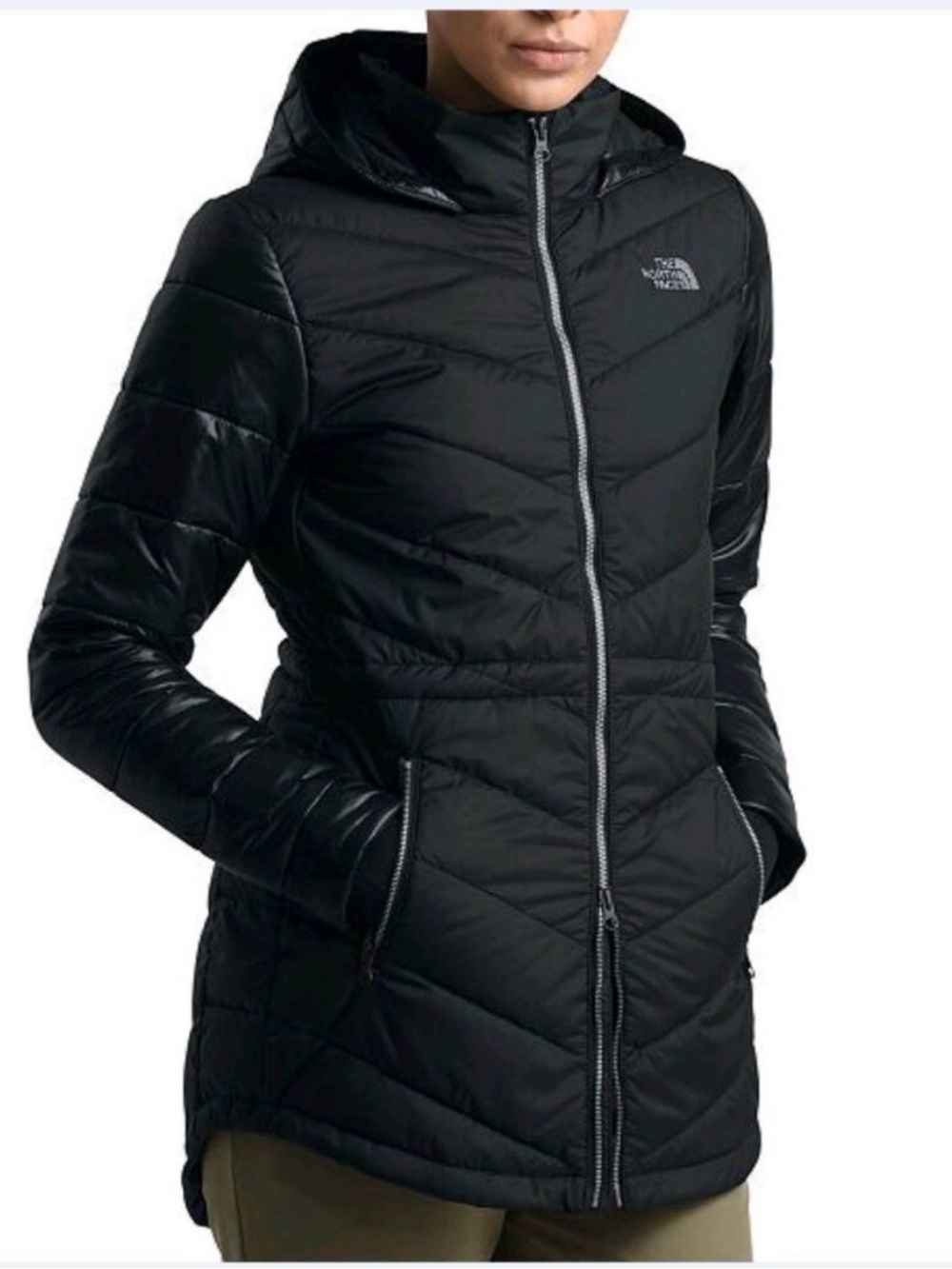 The North Face Women's Black Quilted Hooded Puffer Jacket